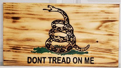 Don't Tread on Me Wooden Flag
