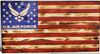 Wooden American flag with AF logo in stars