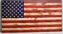 Wooden American Flag