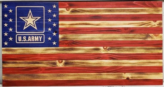Picture of Carved Army Flag