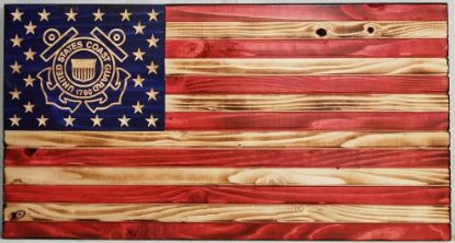 Picture of Carved Coast Guard Flag